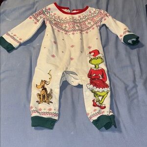 Kids Festive One Piece with Grinch Design